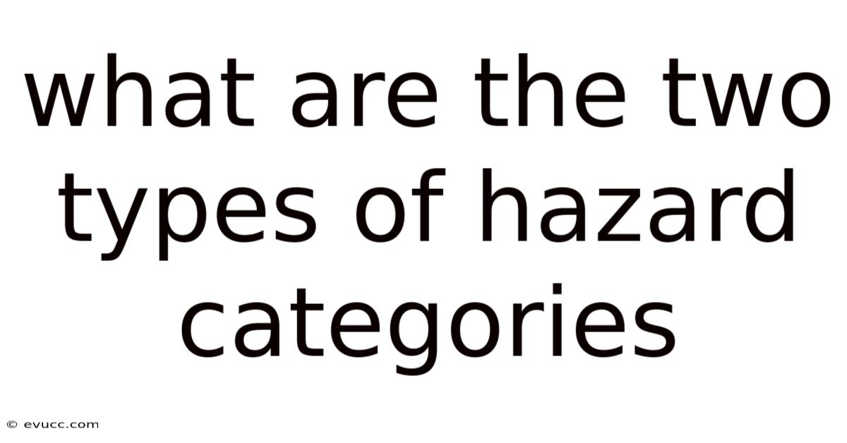 What Are The Two Types Of Hazard Categories