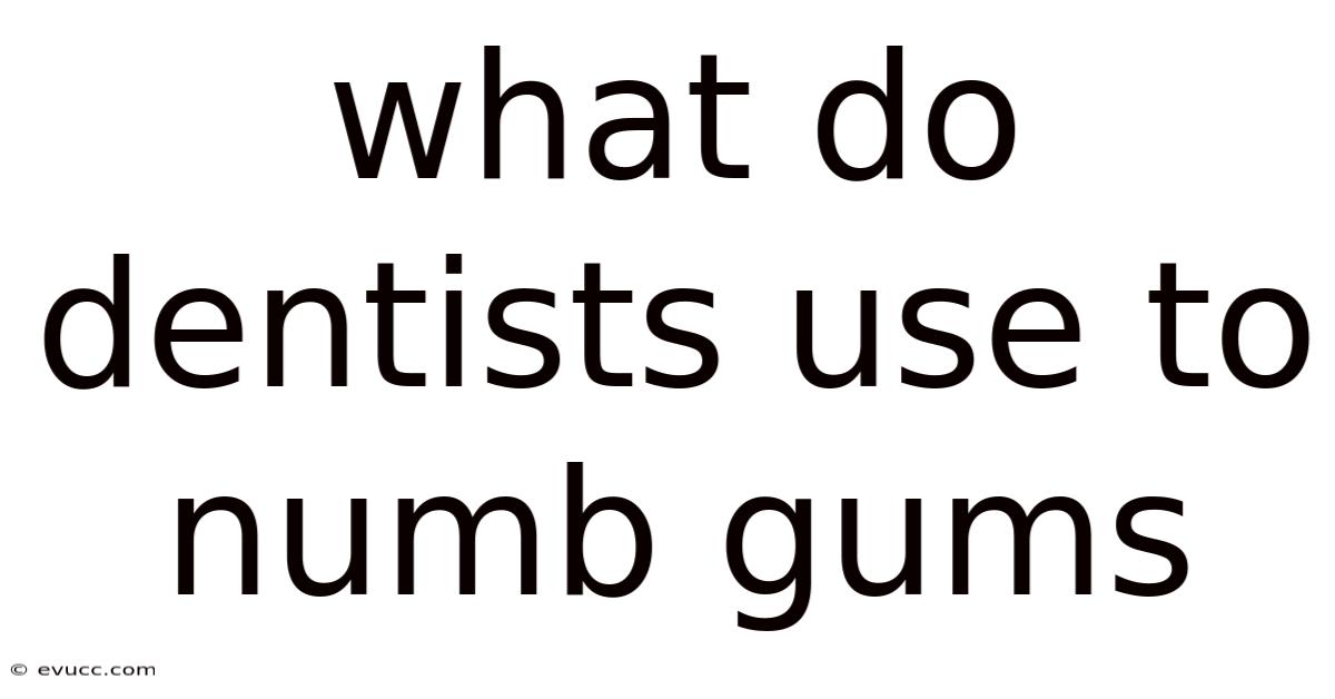 What Do Dentists Use To Numb Gums