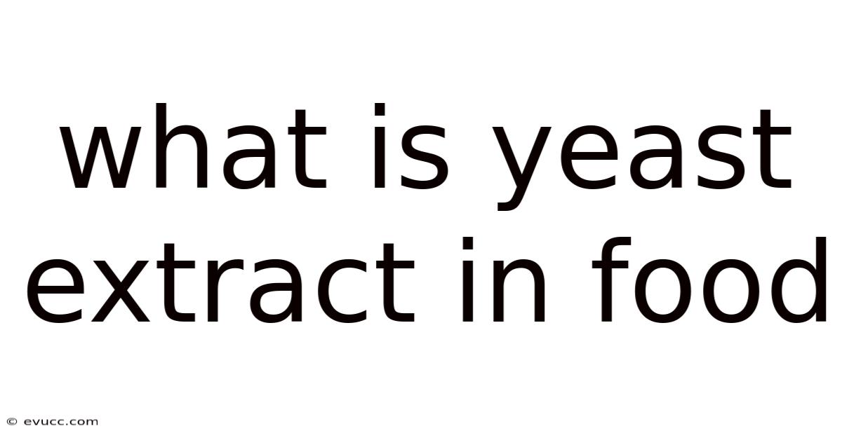 What Is Yeast Extract In Food