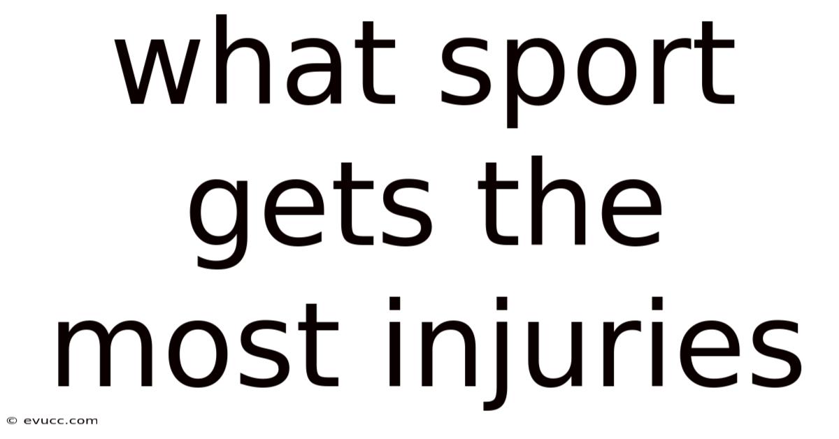 What Sport Gets The Most Injuries