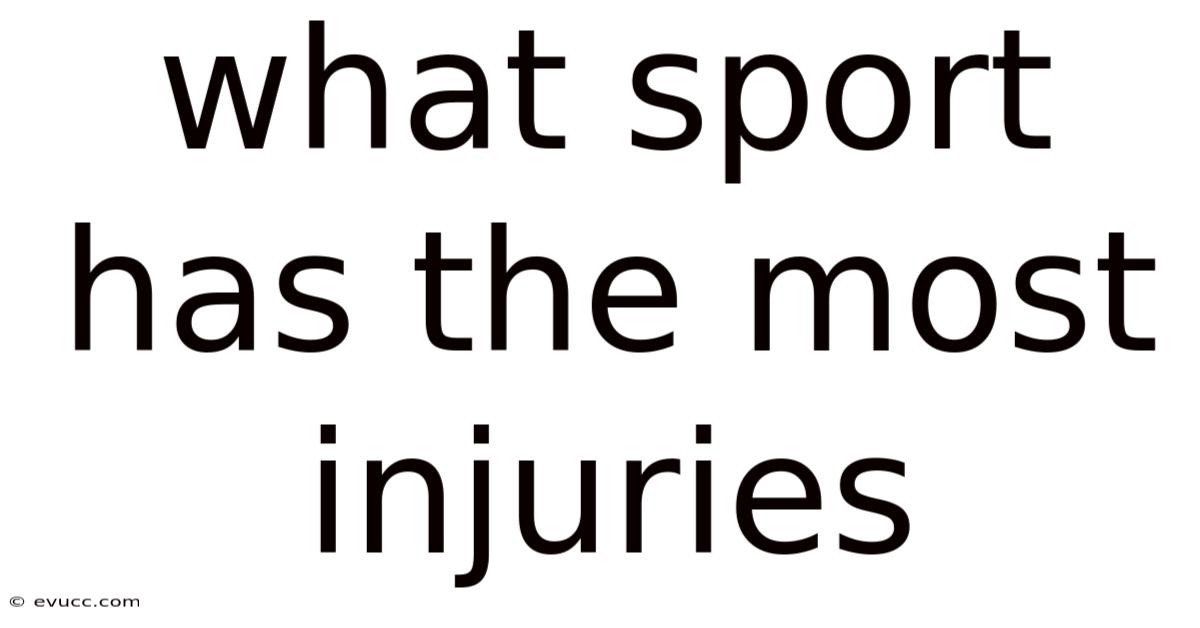 What Sport Has The Most Injuries