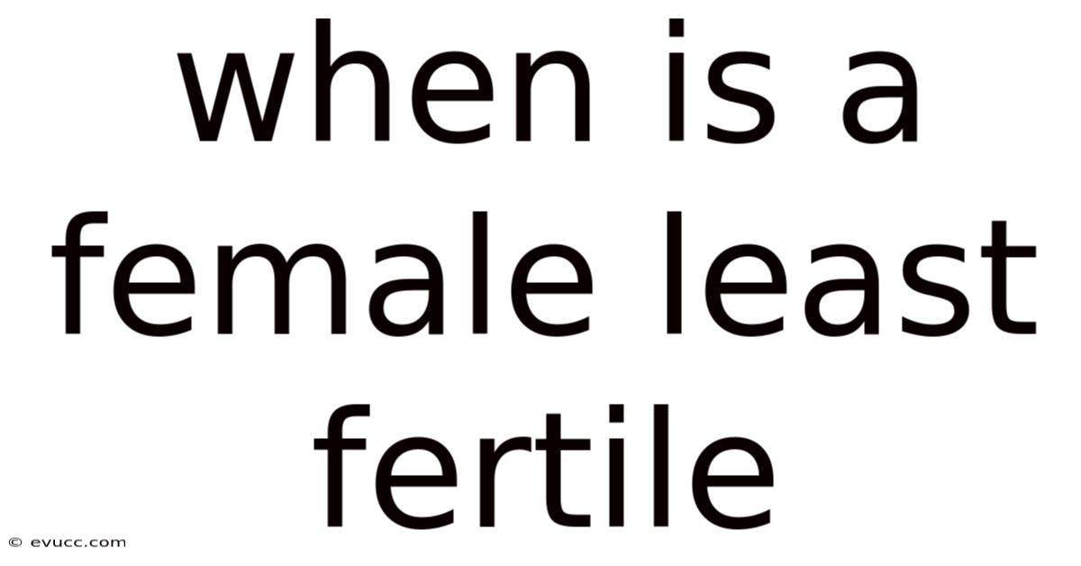 When Is A Female Least Fertile