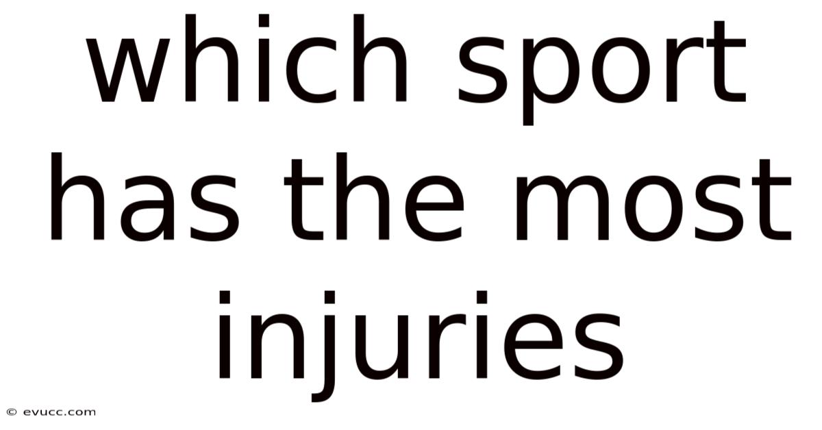 Which Sport Has The Most Injuries