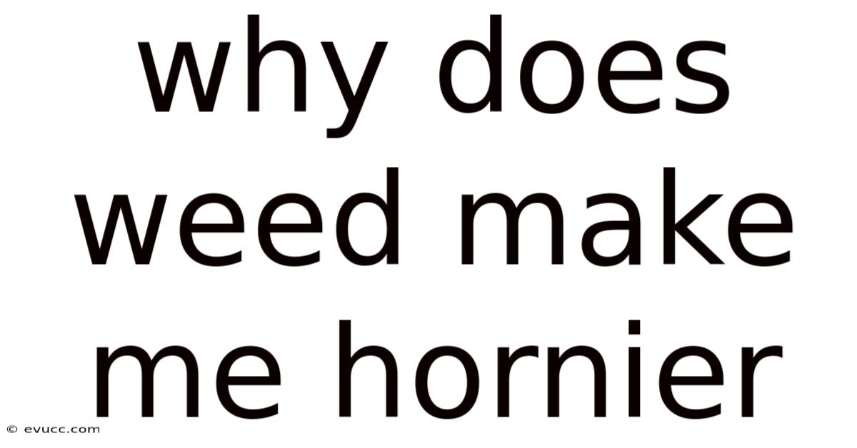 Why Does Weed Make Me Hornier