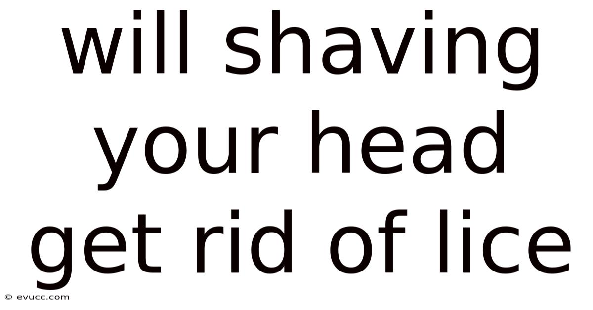 Will Shaving Your Head Get Rid Of Lice
