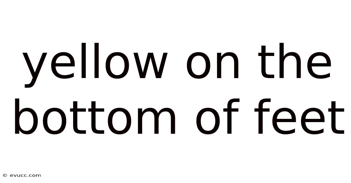 Yellow On The Bottom Of Feet